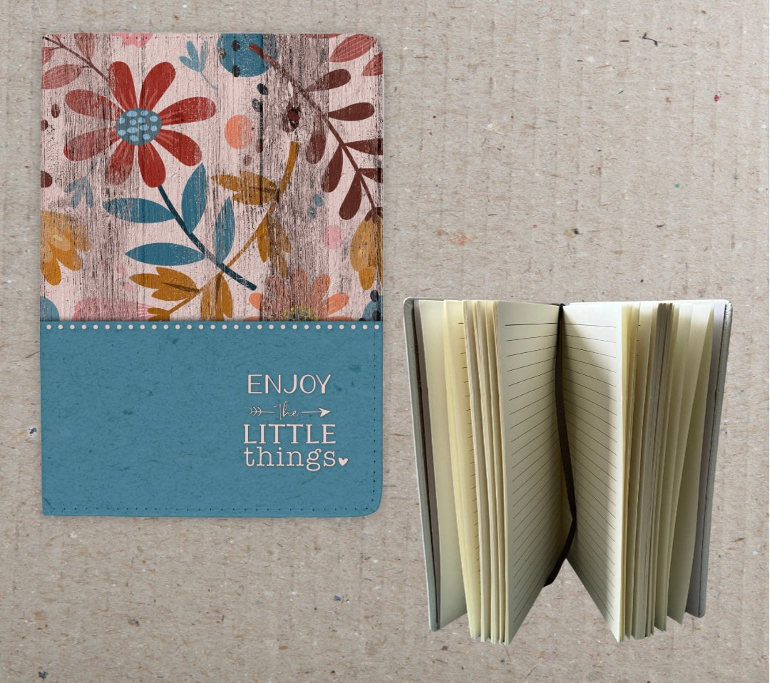 Enjoy the Little Things Faux Leather Journal - Home, Office or School