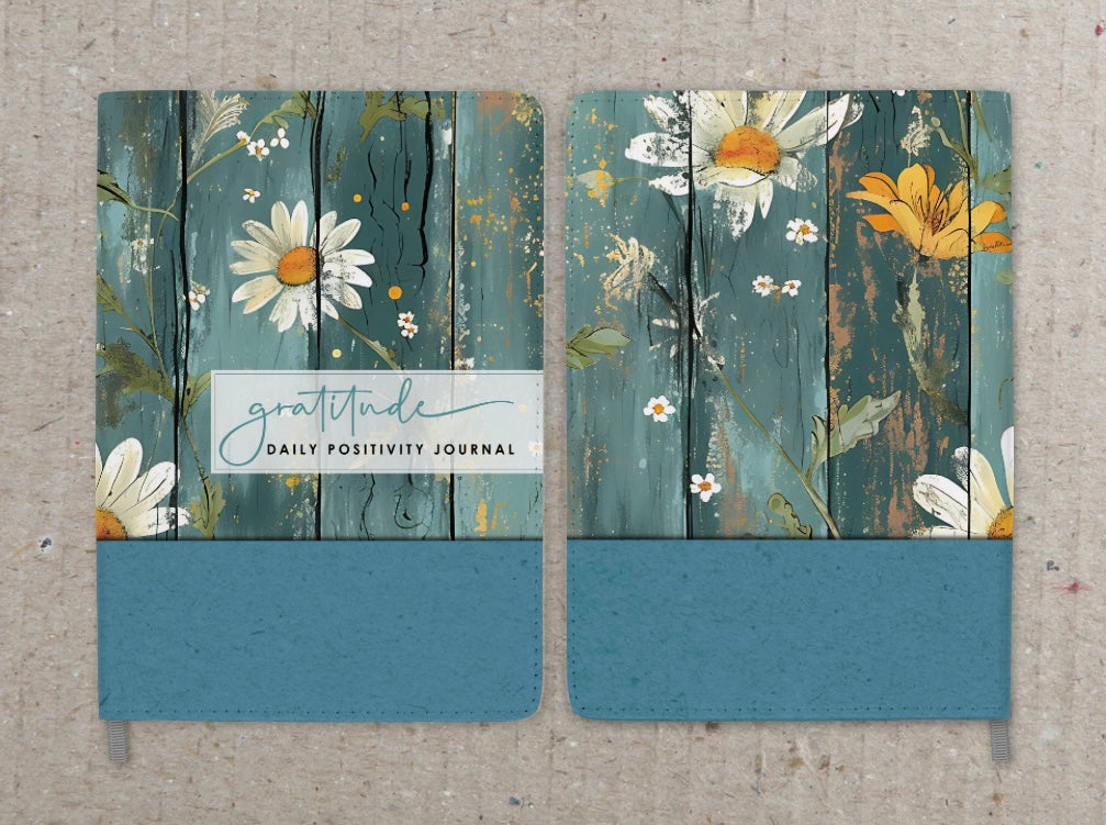 Gratitude Daily Positivity Faux Leather Journal - Home, Office or School