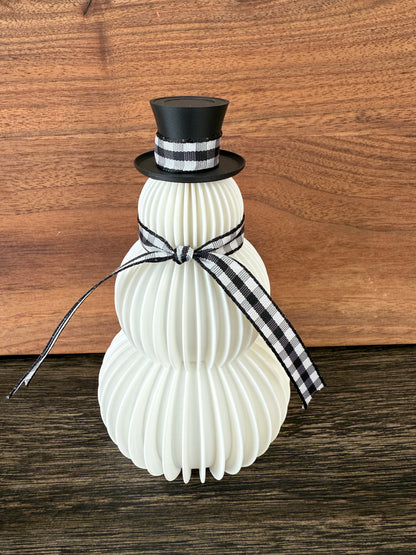 Snowman Top Hat Tea Light Holder Battery Operated Only