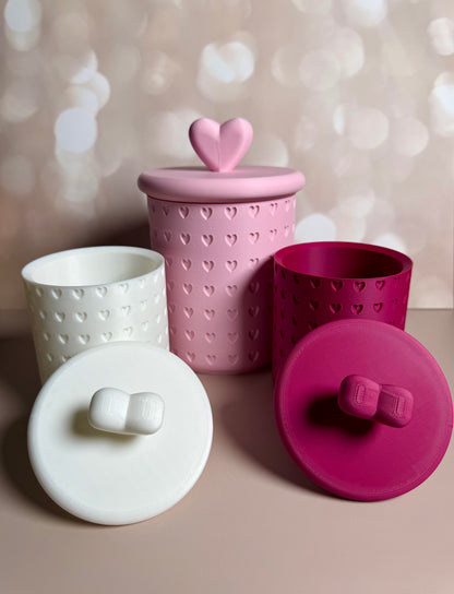 Charming Valentine’s Day Canister Set with Heart Design - Perfect for Gifts & Decor