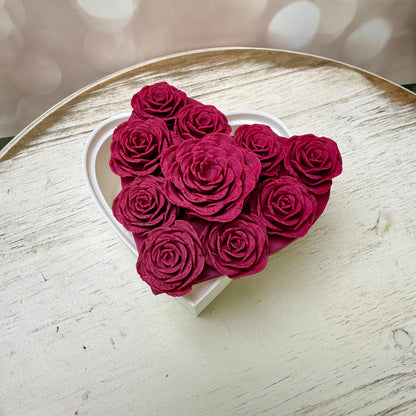 Heart of Roses Decorative Box - Romantic Home Decor for Valentine’s Day