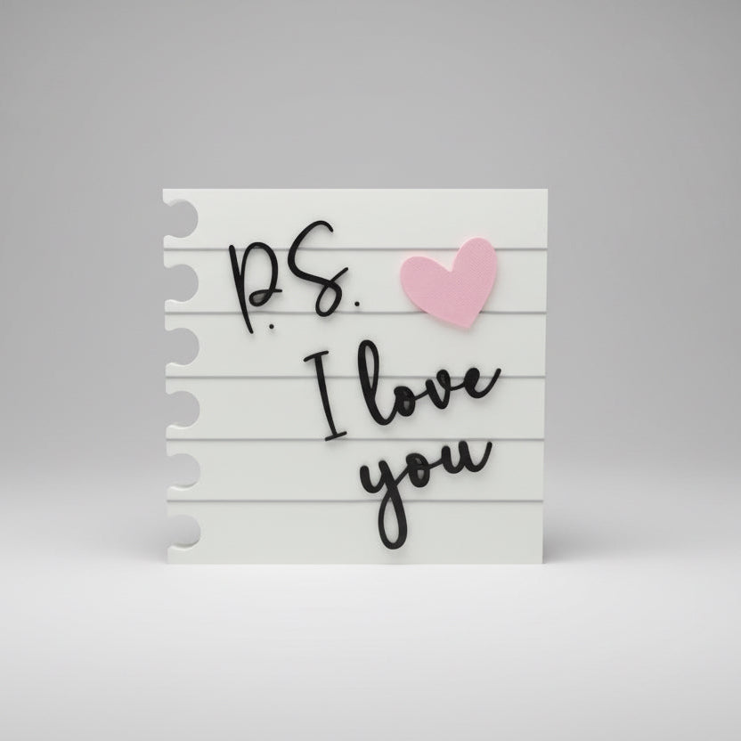 Timeless 3D Printed Love Letter - Perfect Valentine’s Gift with Heartfelt Message