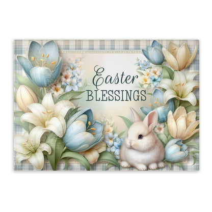 Easter Blessings Tempered Glass Cutting Board, 2 Sizes, Kitchen Decor, Charcuterie Board