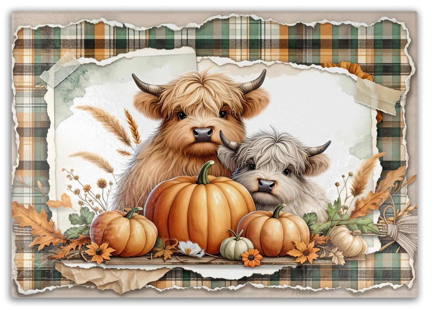 Highland Cow Tempered Glass Cutting Board – Versatile Kitchen Decor & Gift