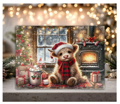 Highland Cow Tempered Glass Cutting Board - Durable Kitchen Décor, Serving Tray in 2 Sizes