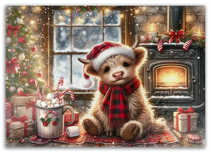 Highland Cow Tempered Glass Cutting Board - Durable Kitchen Décor, Serving Tray in 2 Sizes